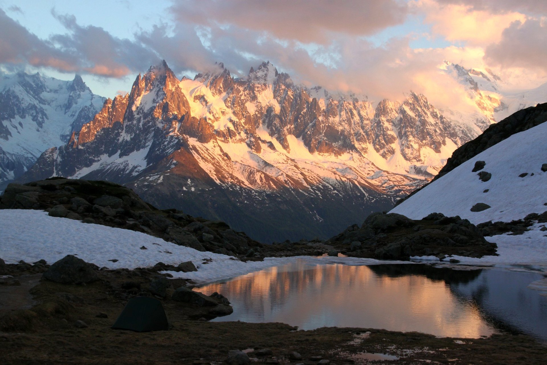 Wild camping in the Aiguilles Rouges